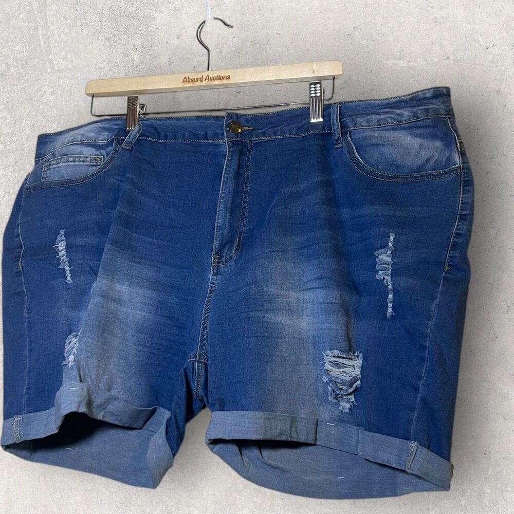 Unbranded Women’s Jean Stretch Denim Distressed Size 26 Shorts